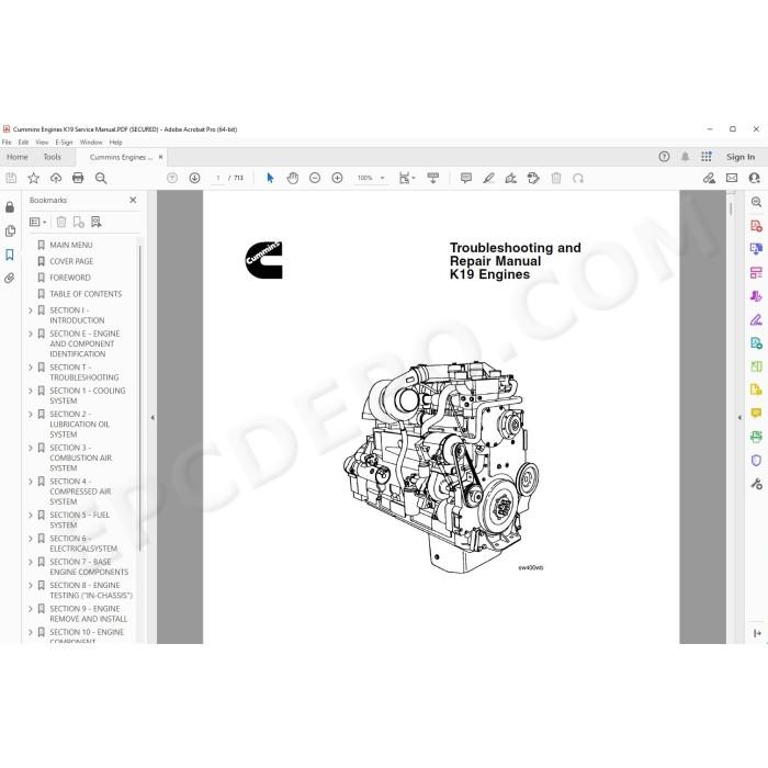 Cummins engine K19 service & repair manual