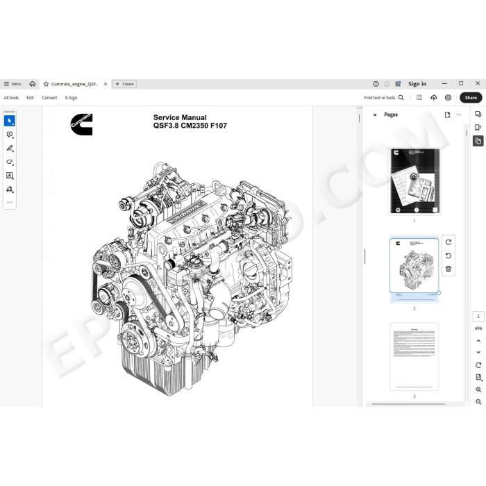 Cummins engine QSF3.8 service & repair manual