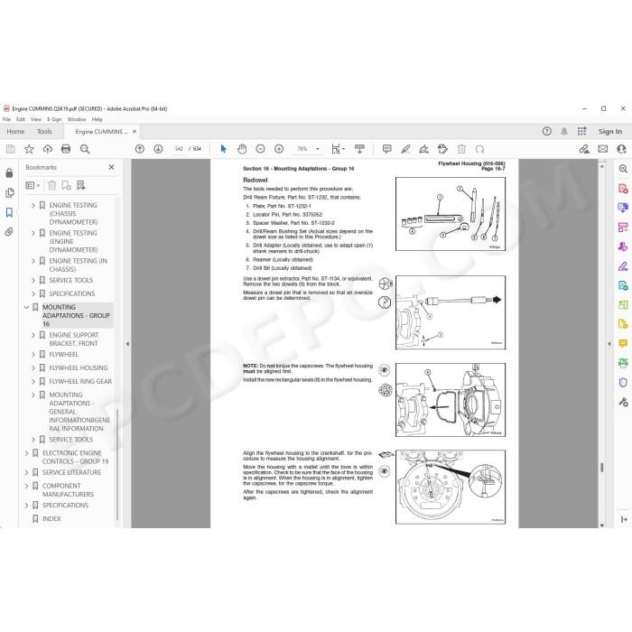 Cummins engine QSK19 service & repair manual