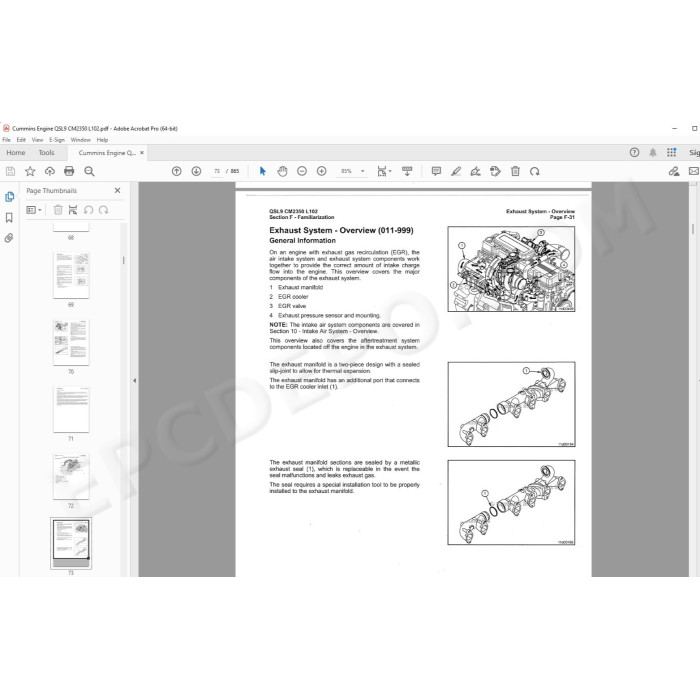 Cummins engine QSL9 CM2350 L102 service & repair manual