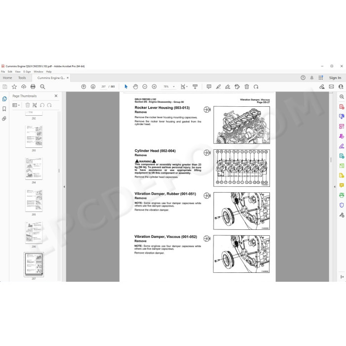 Cummins engine QSL9 CM2350 L102 service & repair manual