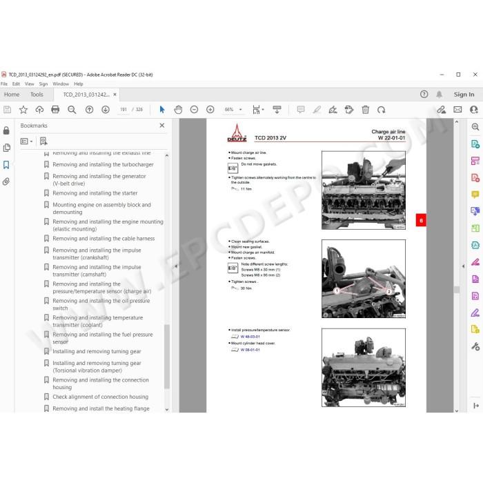 Deutz TCD 2013 2V Tier 3 engine service & repair manual