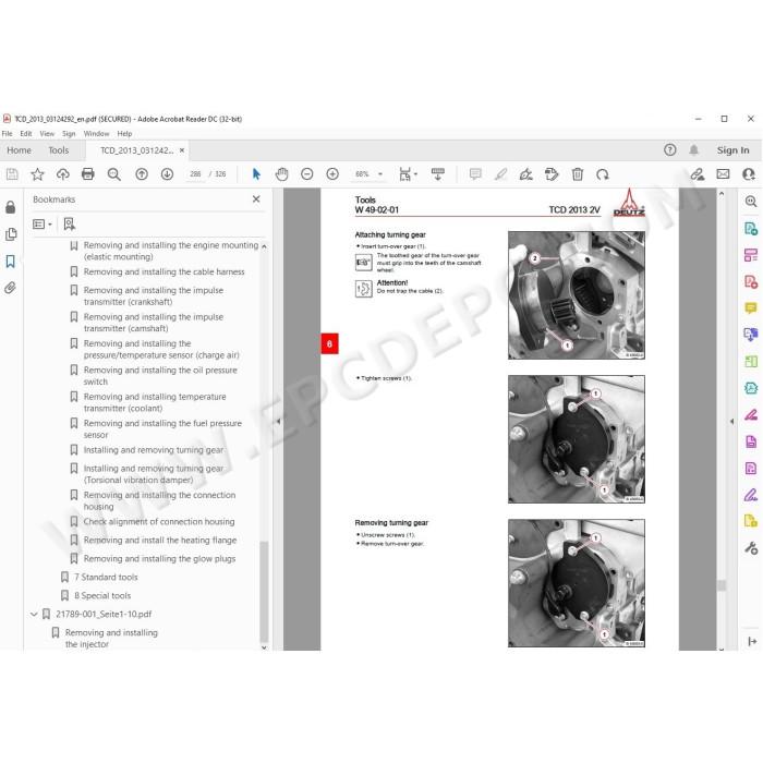 Deutz TCD 2013 2V Tier 3 engine service & repair manual