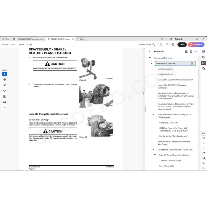 DOOSAN EXCAVATOR DX140W DX160W SERVICE & REPAIR MANUAL