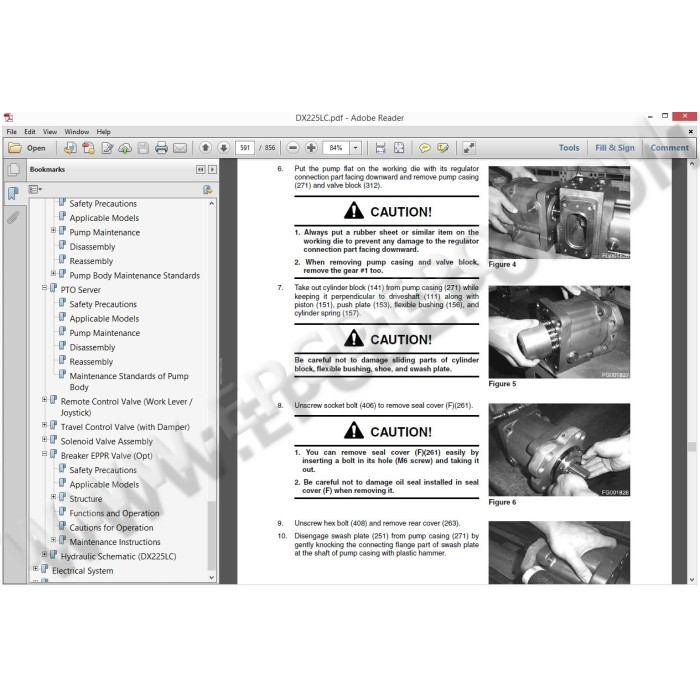 DOOSAN EXCAVATOR DX225LC SERVICE & REPAIR MANUAL