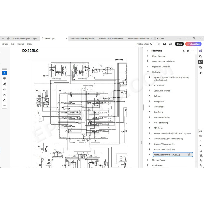 DOOSAN EXCAVATOR DX225LC SERVICE & REPAIR MANUAL