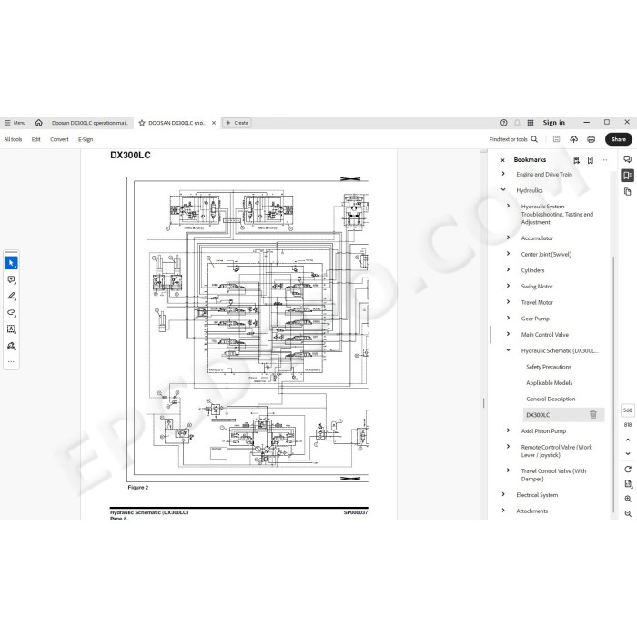 DOOSAN EXCAVATOR DX300LC SERVICE & REPAIR MANUAL