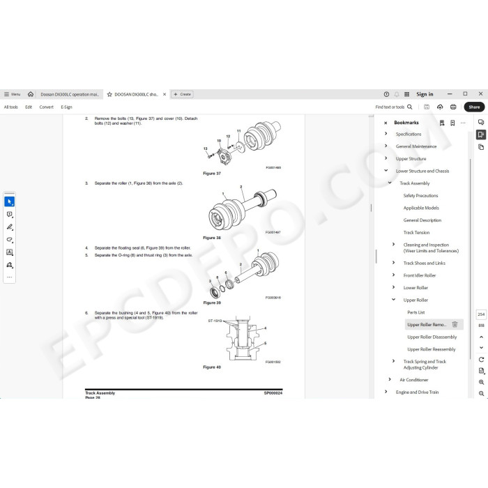 DOOSAN EXCAVATOR DX300LC SERVICE & REPAIR MANUAL