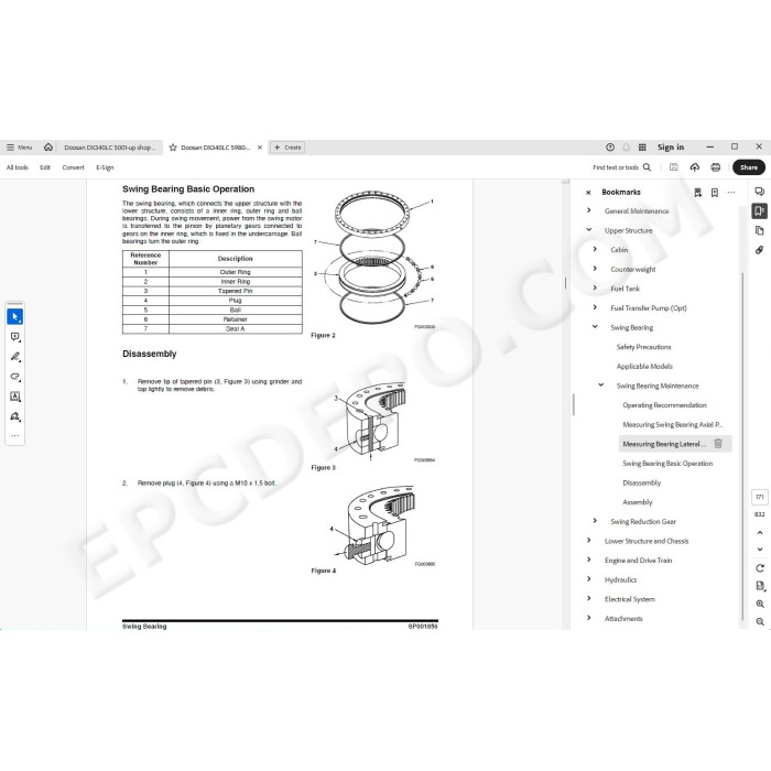 DOOSAN EXCAVATOR DX340LC SERVICE & REPAIR MANUAL