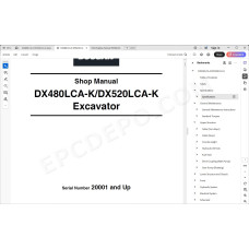 DOOSAN EXCAVATOR DX480LCA-K DX520LCA-K SERVICE & REPAIR MANUAL