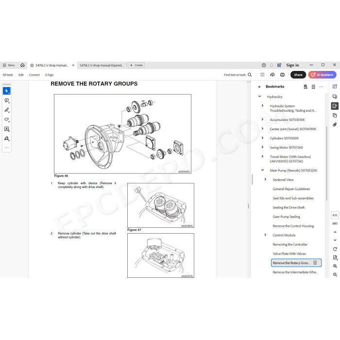 DOOSAN EXCAVATOR SOLAR 470LC-V SERVICE & REPAIR MANUAL
