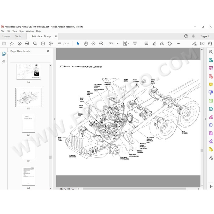 Hitachi Articulated Dump Truck AH170 AH200 AH250 service manual