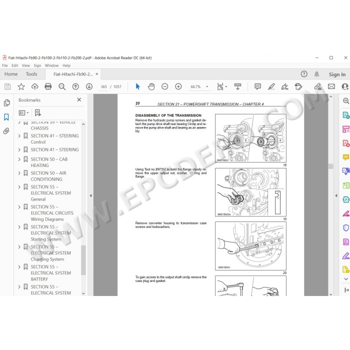 Fiat Hitachi Backhoe Loader FB90.2 FB100.2 FB110.2 FB200.2 4WS workshop service manual