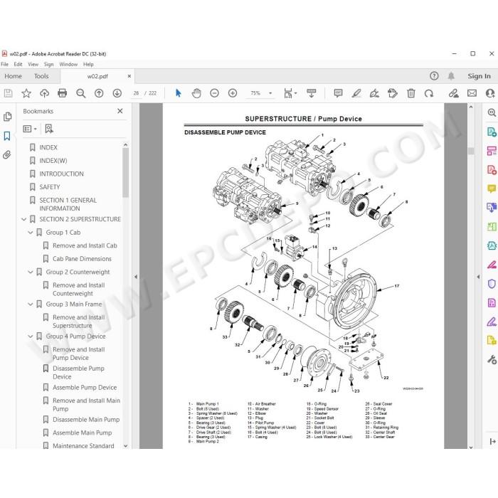 Hitachi Crawler Crane CX1800 workshop service manual