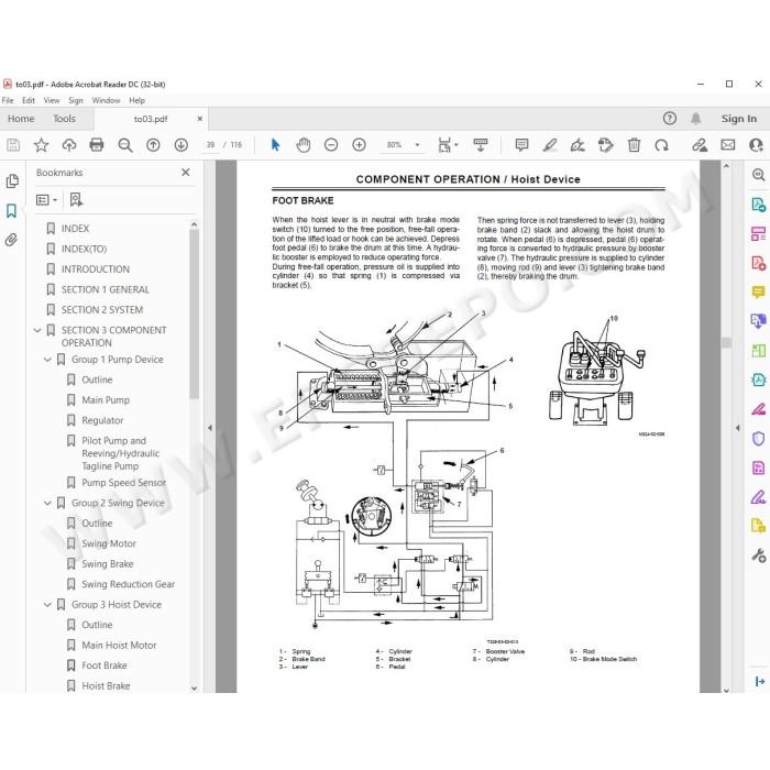 Hitachi Crawler Crane CX1800 workshop service manual