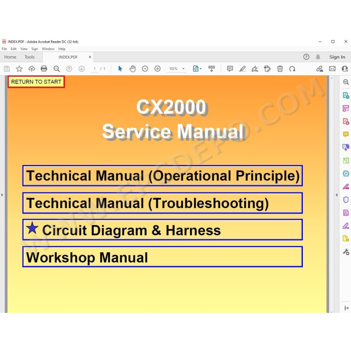 Hitachi Crawler Crane CX2000 workshop service manual