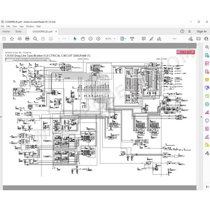 Hitachi Crawler Crane CX350 CX500 Drag Line workshop service manual