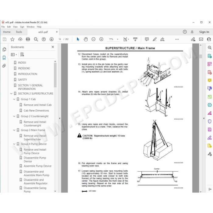 Hitachi Crawler Crane CX650 workshop service manual