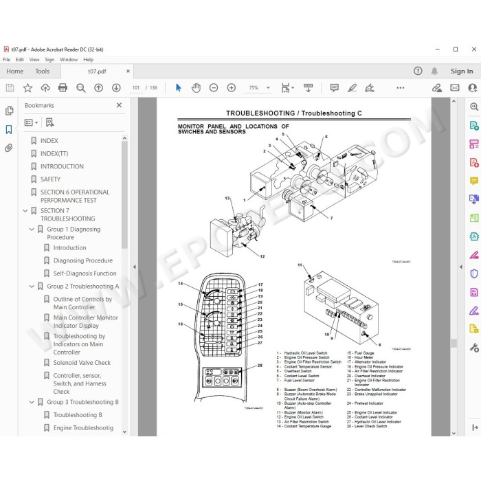 Hitachi Crawler Crane CX650 workshop service manual