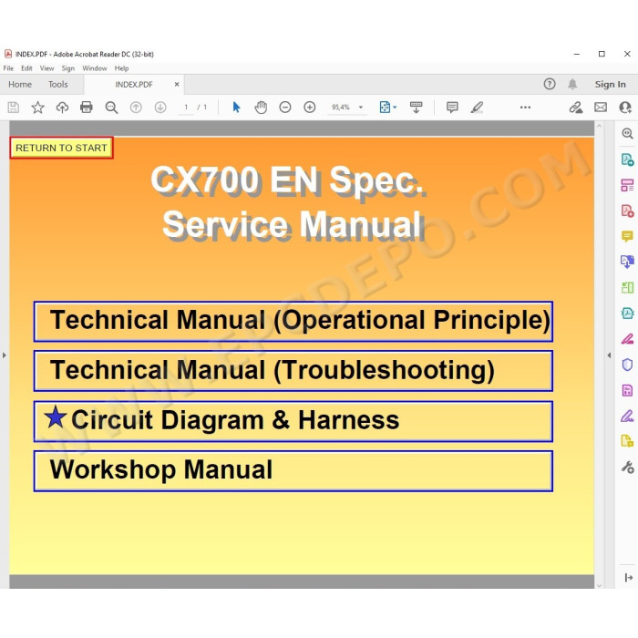 Hitachi Crawler Crane CX700 workshop service manual