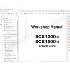 Hitachi Sumitomo Crawler Crane SCX1200-2 SCX1500-2 parts manual + workshop service manual
