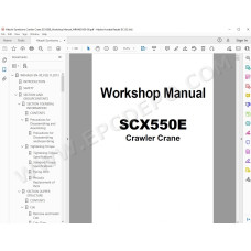 Hitachi Sumitomo Crawler Crane SCX550E workshop service manual