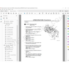 Hitachi Sumitomo Crawler Crane SCX800A-3 workshop service manual