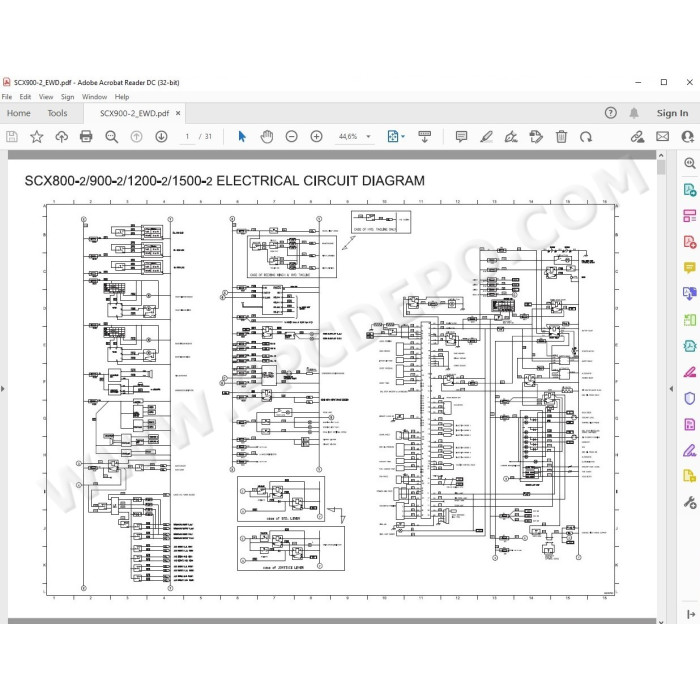 Hitachi Sumitomo Crawler Crane SCX900HD-2 workshop service manual