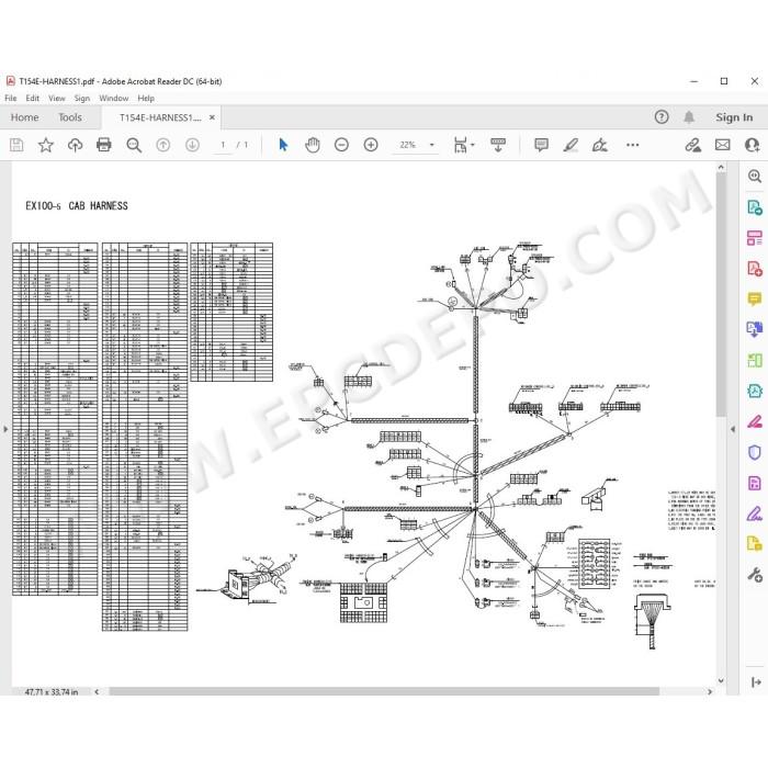 Hitachi Excavator EX100-5 EX100M-5 EX110-5 EX110M-5 parts manual + workshop service manual