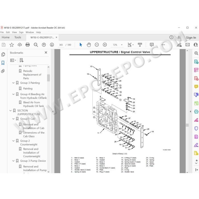 Hitachi Excavator EX1200-6 parts manual + workshop service manual