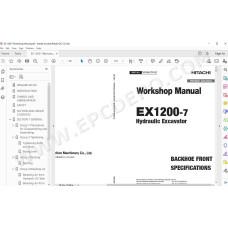Hitachi Excavator EX1200-7 parts manual + workshop service manual