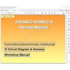 Hitachi Excavator EX150LC-5 EX160LC-5 workshop service manual