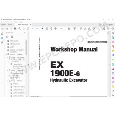 Hitachi Excavator EX1900E-6 workshop service manual