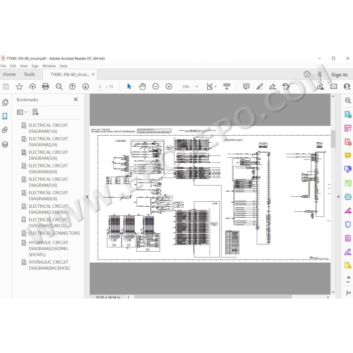 Hitachi Excavator EX1900E-6 workshop service manual