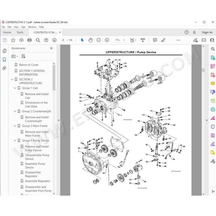 Hitachi Excavator EX200-5 EX200LC-5 EX220-5 EX220LC-5 EX230LC-5 EX270-5 EX270LC-5 workshop service manual