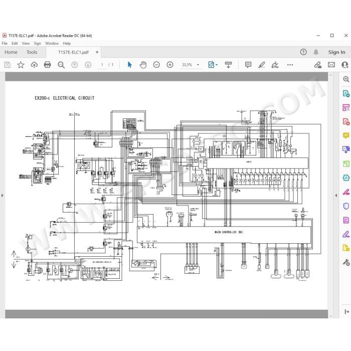 Hitachi Excavator EX200-5 EX200LC-5 EX220-5 EX220LC-5 EX230LC-5 EX270-5 EX270LC-5 workshop service manual