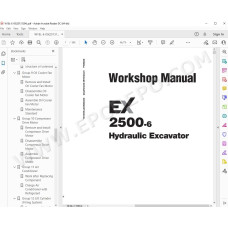 Hitachi Excavator EX2500-6 parts manual + workshop service manual