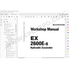 Hitachi Excavator EX2600E-6 workshop service manual