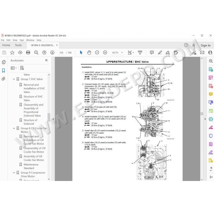 Hitachi Excavator EX5500-6 workshop service manual