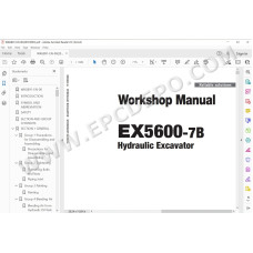 Hitachi Excavator EX5600-7B parts manual + workshop service manual