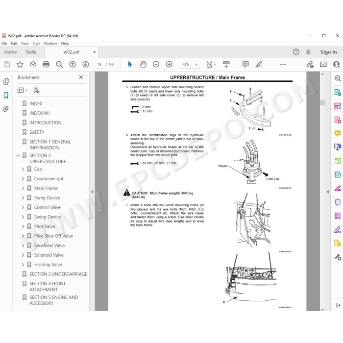 Hitachi Excavator EX75UR-5 EX75US-5 workshop service manual
