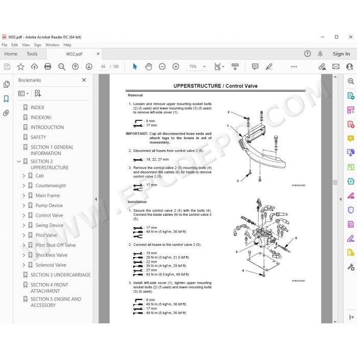 Hitachi Excavator EX80u workshop service manual