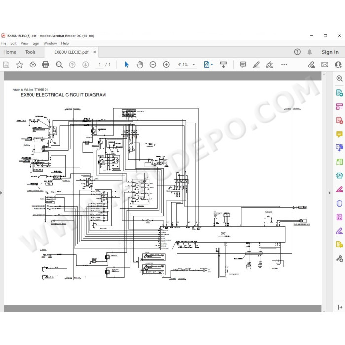 Hitachi Excavator EX80u workshop service manual