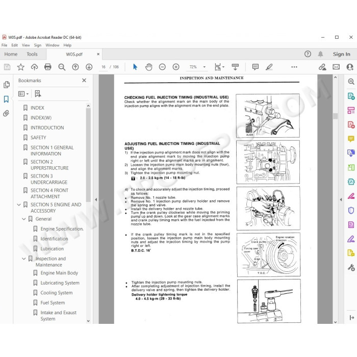Hitachi Excavator EX80u workshop service manual