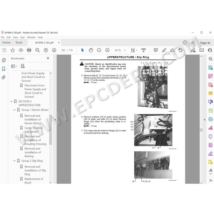 Hitachi Excavator EX8000E-6 workshop service manual