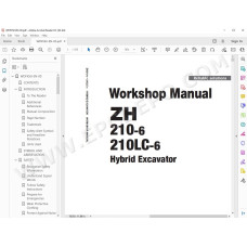 Hitachi Hybrid Excavator ZH210-6 ZH210LC-6 workshop service manual