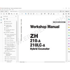 Hitachi Hybrid Excavator ZH210-A ZH210LC-A workshop service manual