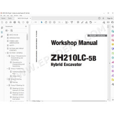 Hitachi Hybrid Excavator ZH210LC-5B workshop service manual
