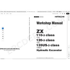 Hitachi Excavator Zaxis ZX110-3 ZX120-3 ZX135US-3 workshop service manual
