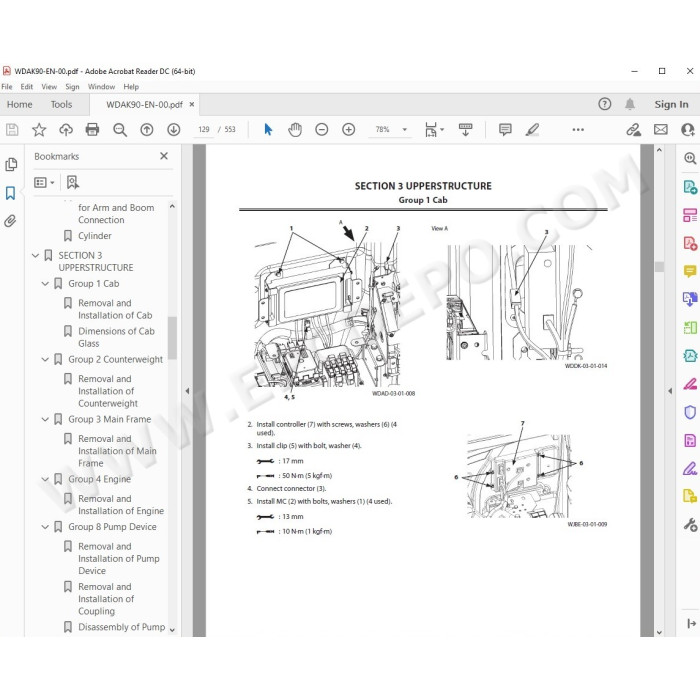Hitachi Excavator Zaxis ZX130-5A workshop service manual